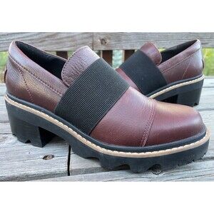 Sorel Joan Now Classic Loafers Women’s 9 Leather Chunky Slip On NL5036-681